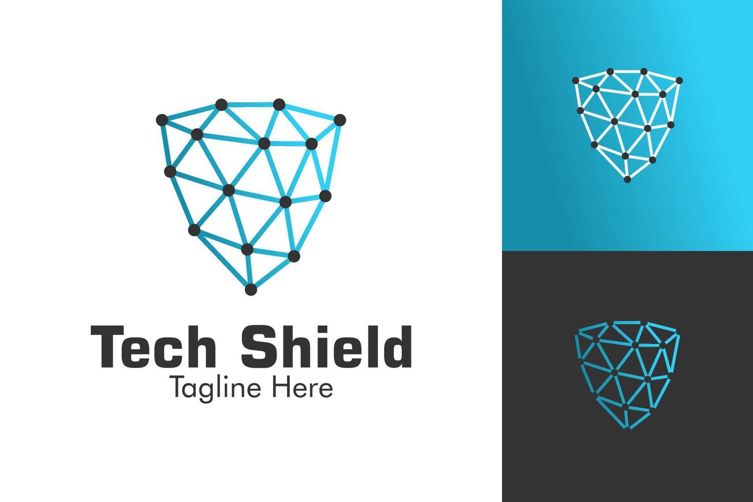 Illustration Vector Graphic of Tech Shield Logo. Perfect to use for Technology Company