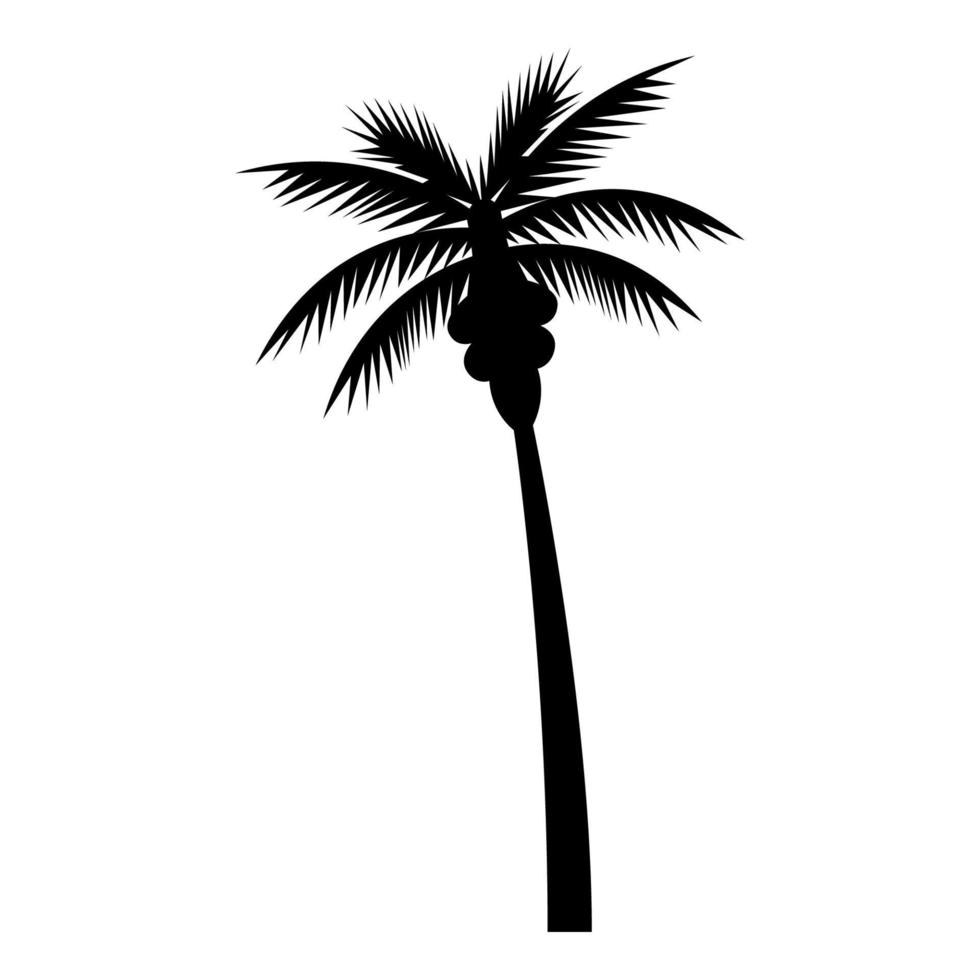 silueta de palmera vector