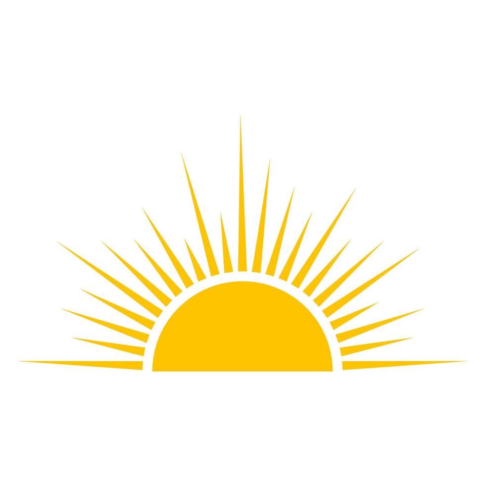 half of the sun sunrise and sunset vector