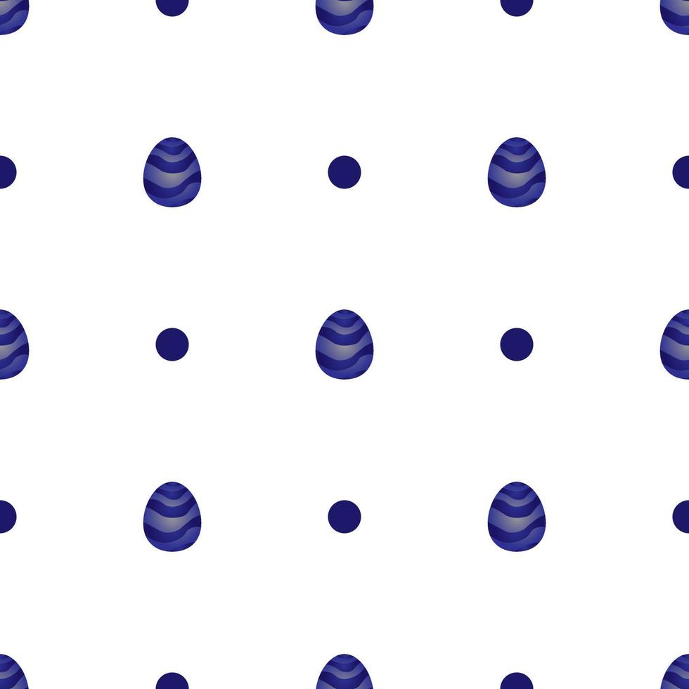 fondo de pascua. patrón de vector transparente de color con huevos de pascua.