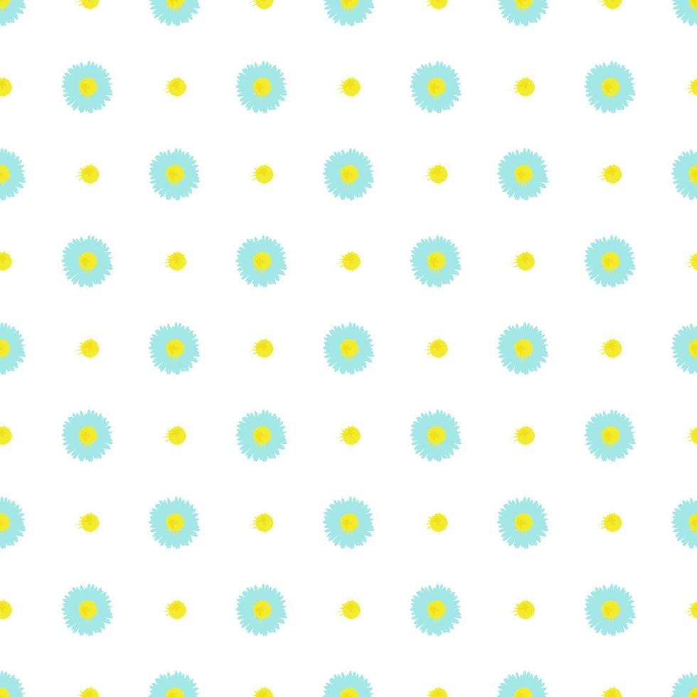 seamless pattern background with daisy flowers vector