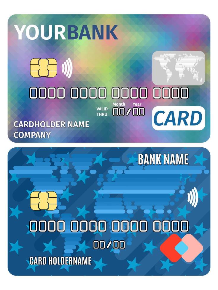 tarjetas de crédito bancarias una selección de brillante con vector