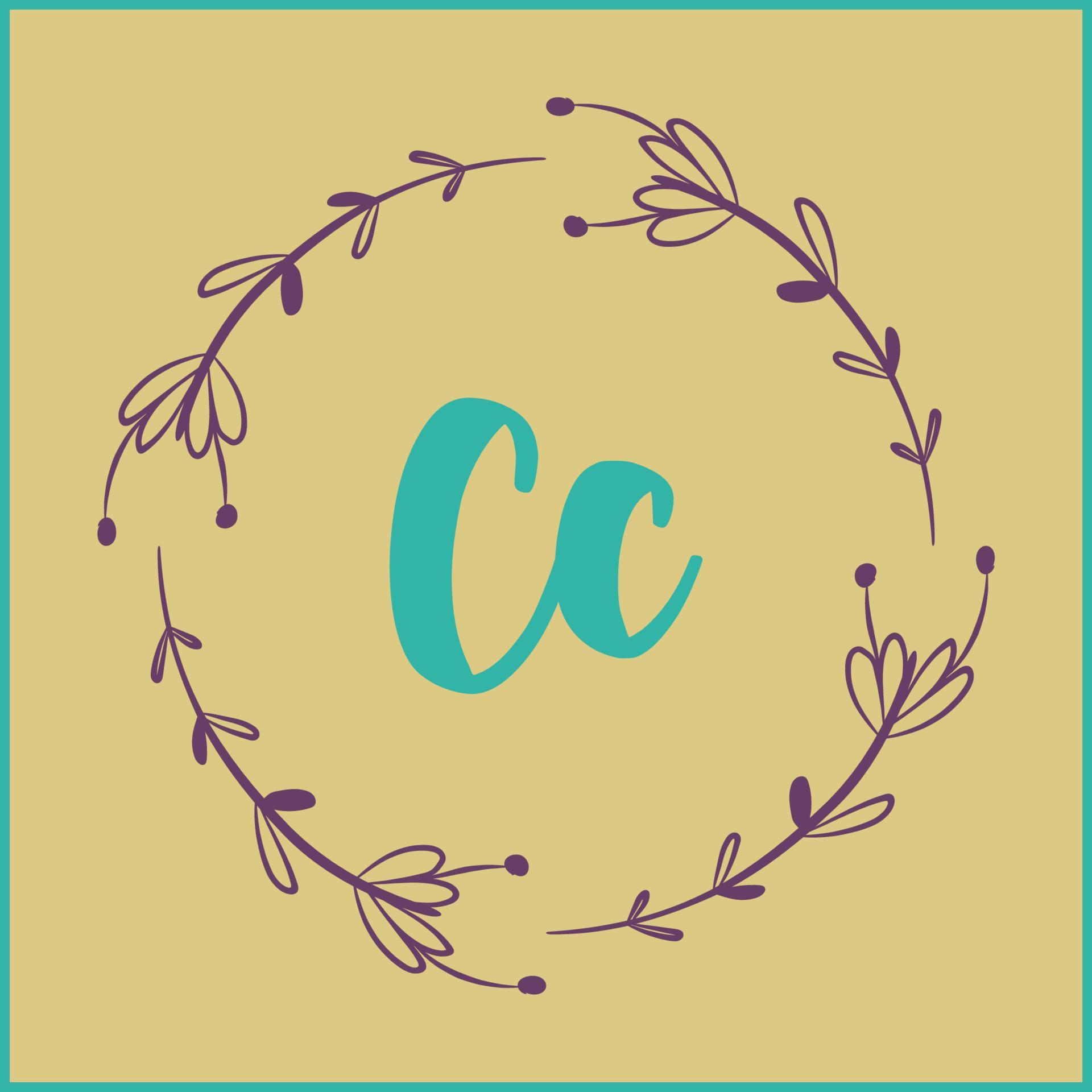 CC initial handwriting Floral logo 5861850 Vector Art at Vecteezy