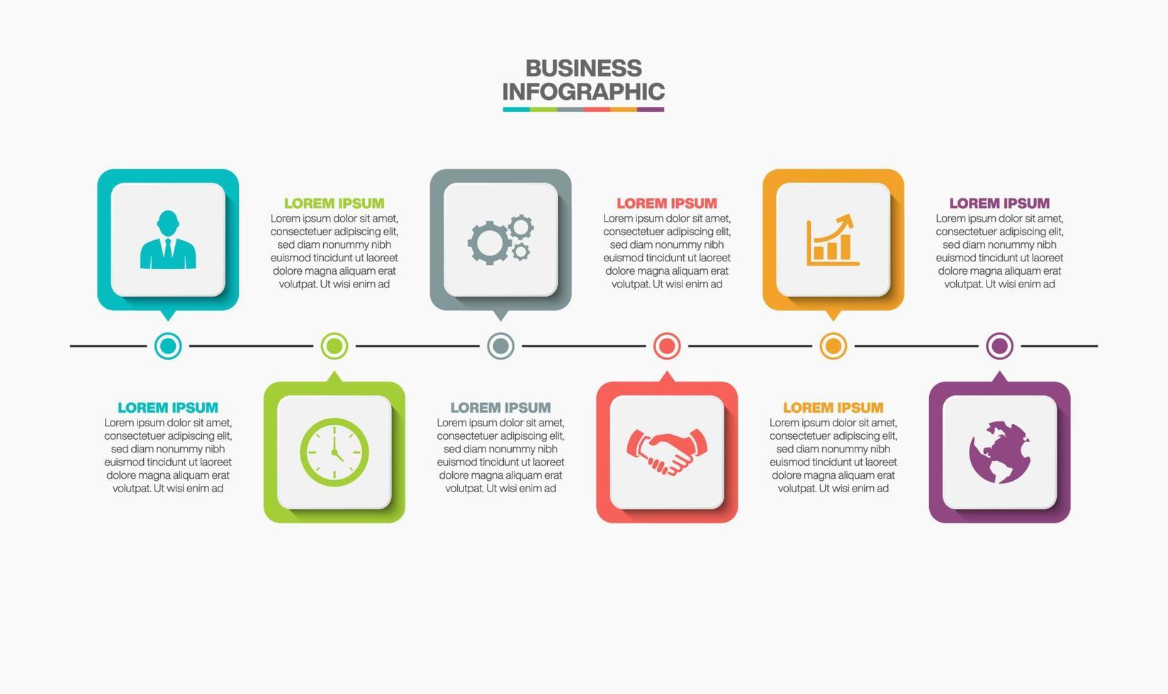 Presentation business infographic template vector
