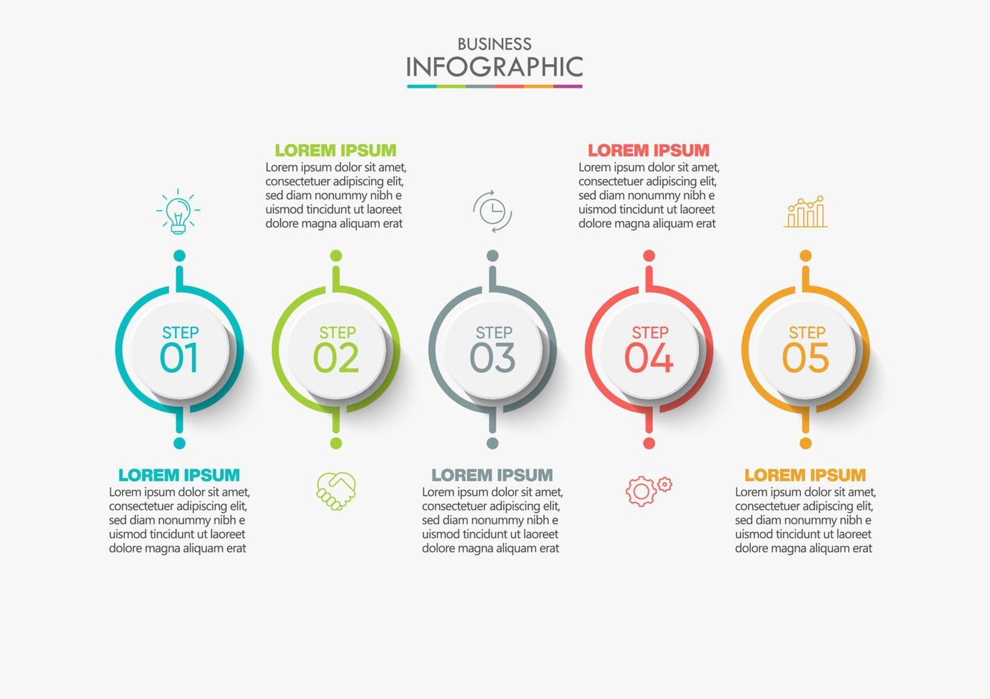 Presentation business infographic template vector