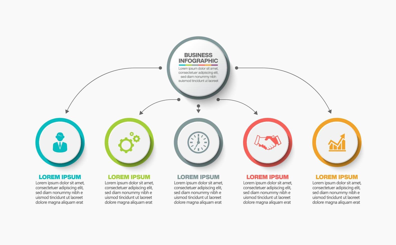 Presentation business infographic template vector