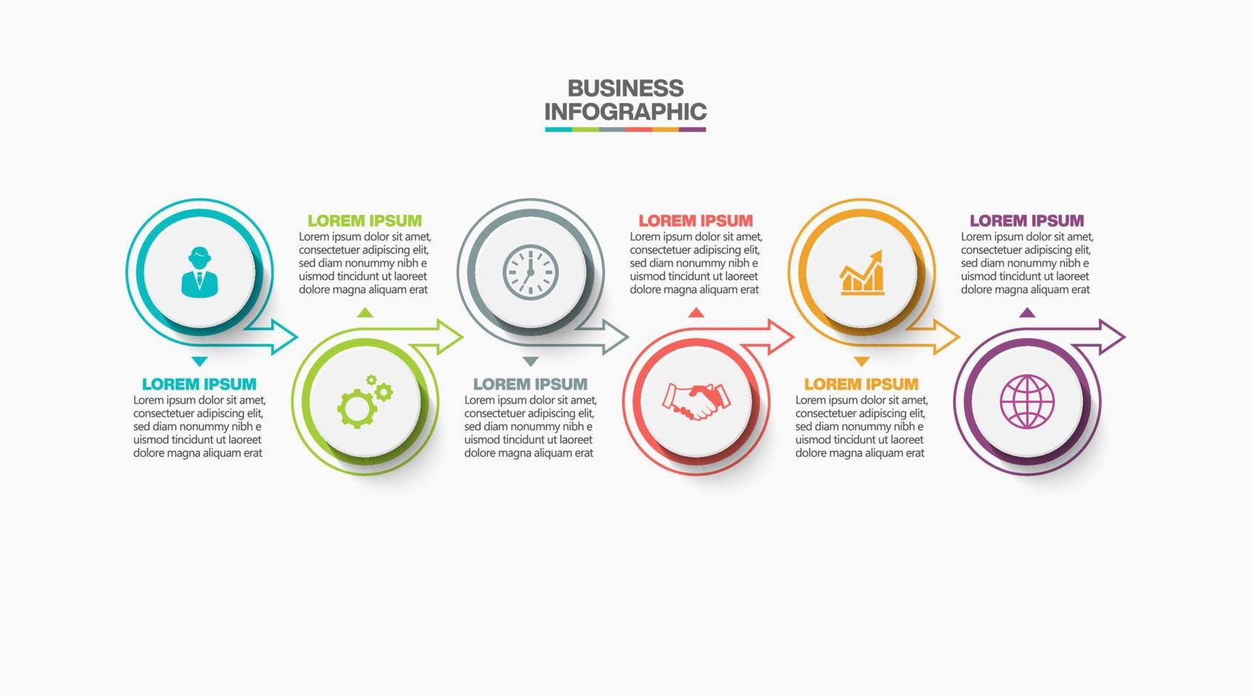 Presentation business infographic template vector