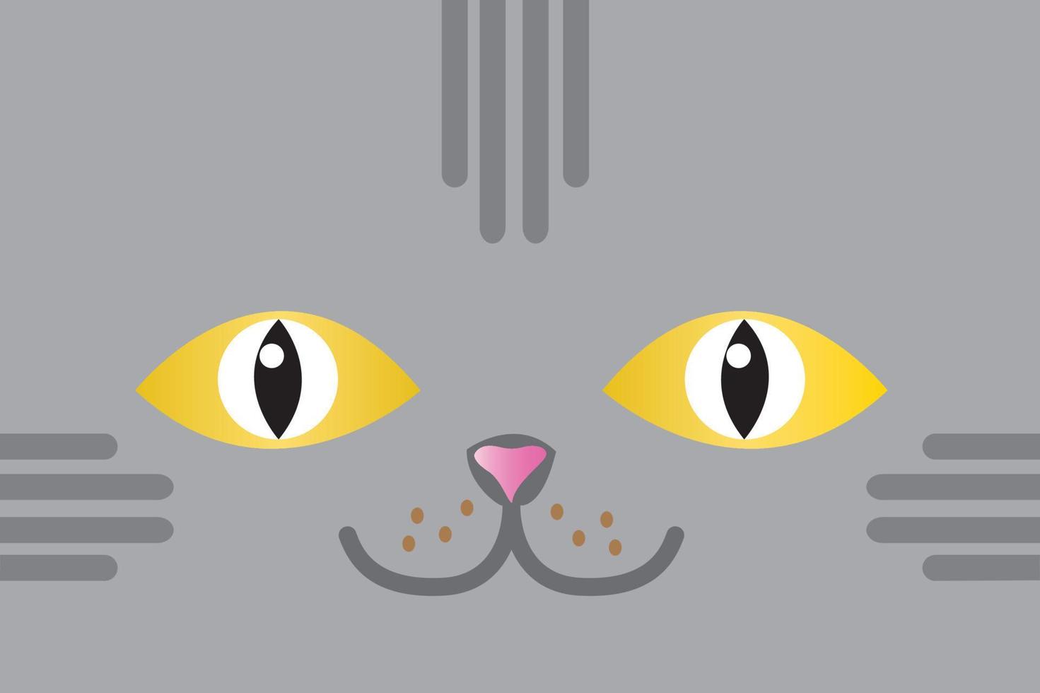 ilustración de cara de gato vector