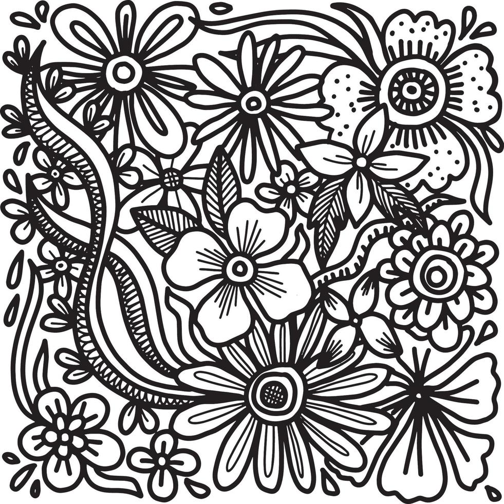 doodle line illiustration vector