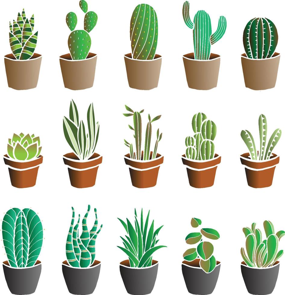 cactus pattern for printing vector