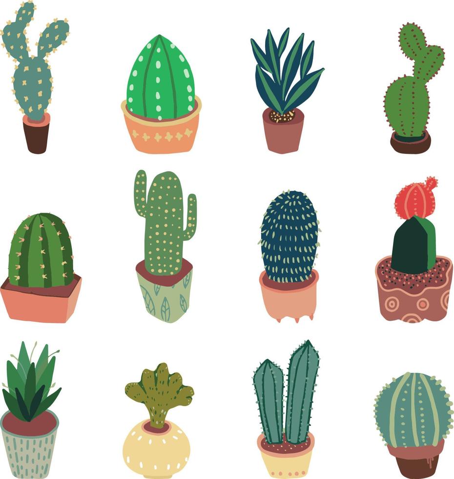 patrón de cactus para imprimir vector