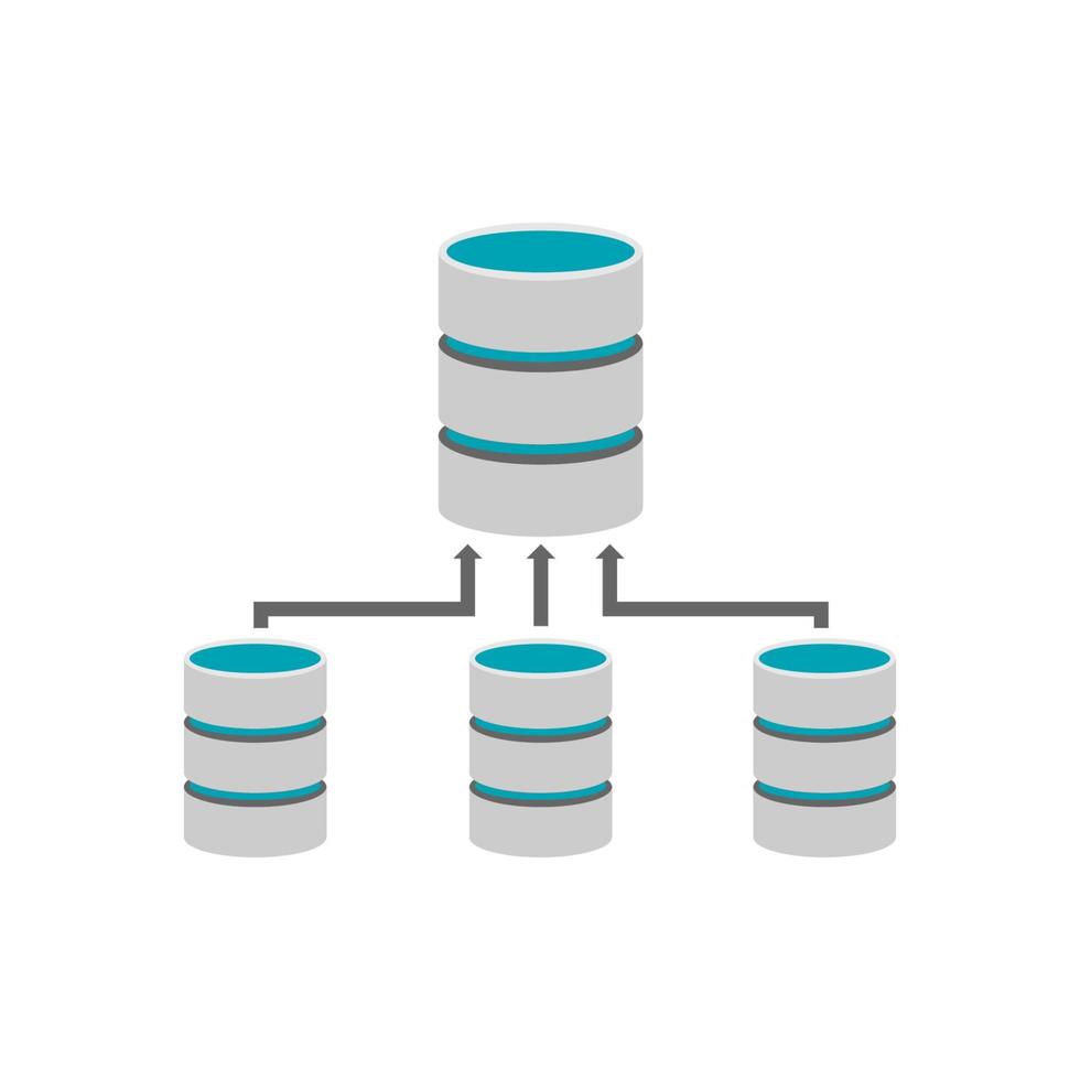 Backup database. Database management. vector