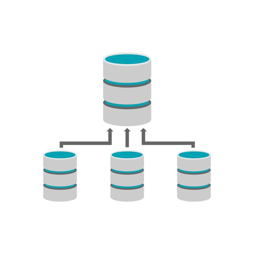 Backup database. Database management. vector