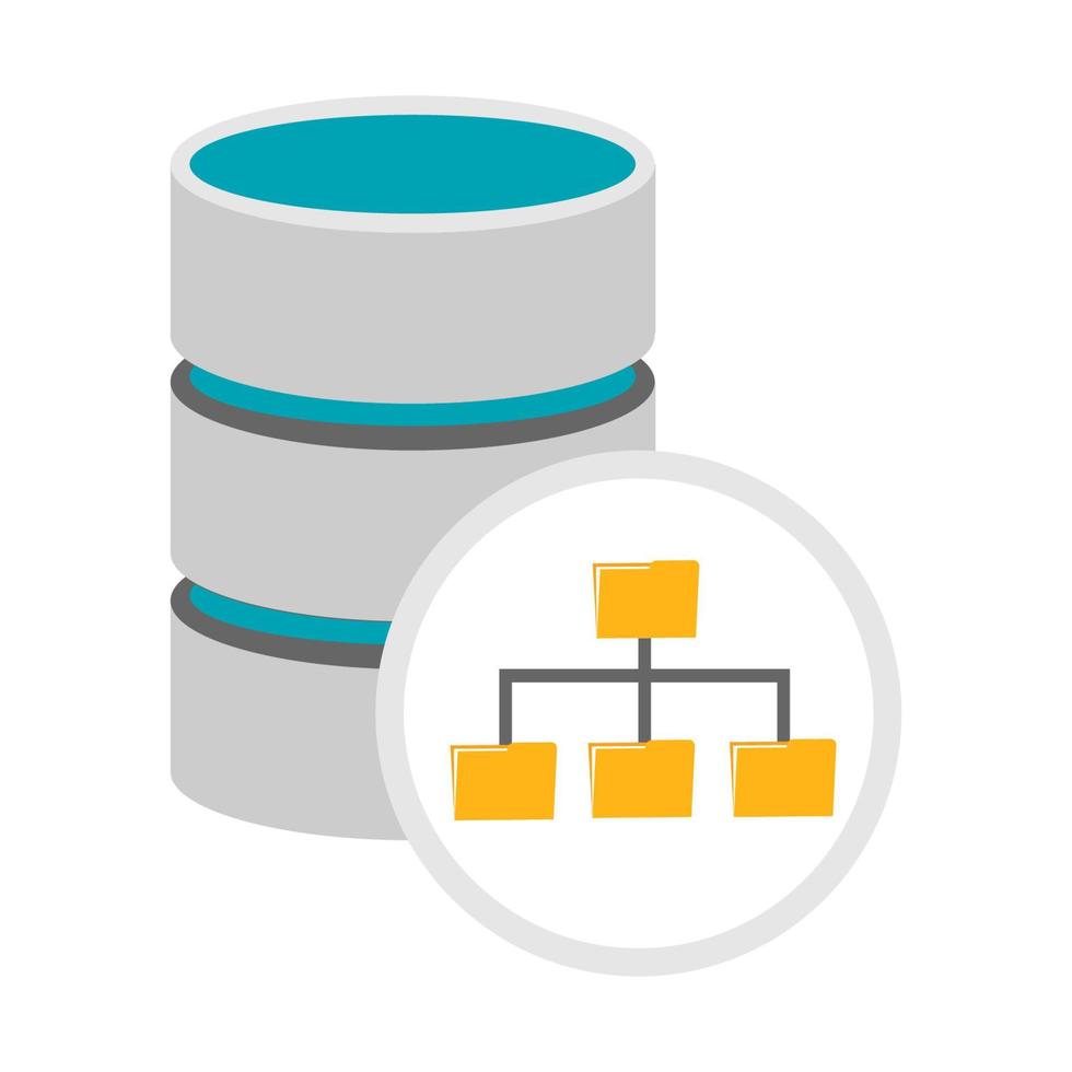 Database management icon. Database architecture symbol. vector