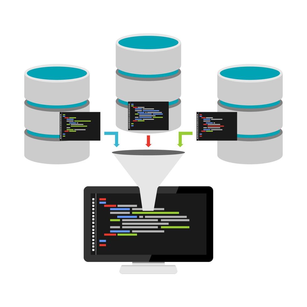 programación de bases de datos. procesamiento de datos. concepto de tecnología de grandes datos. vector