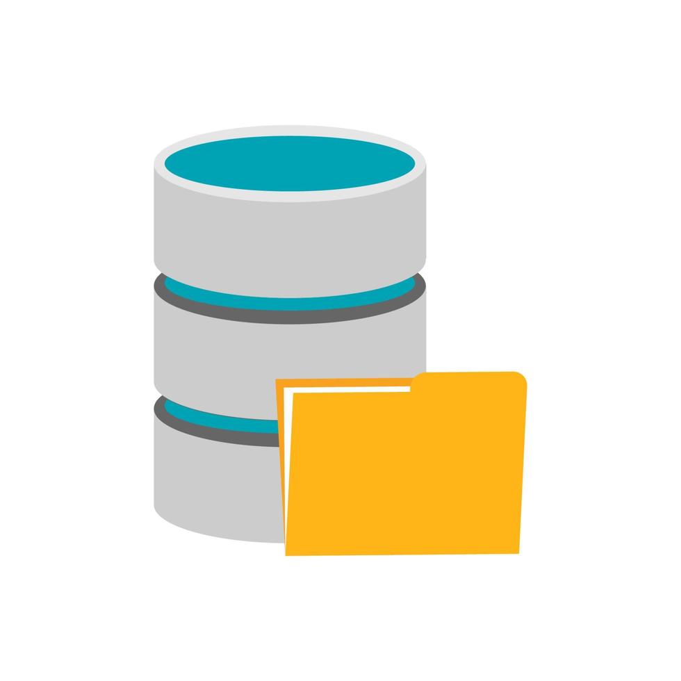 Symbol of database storage. vector