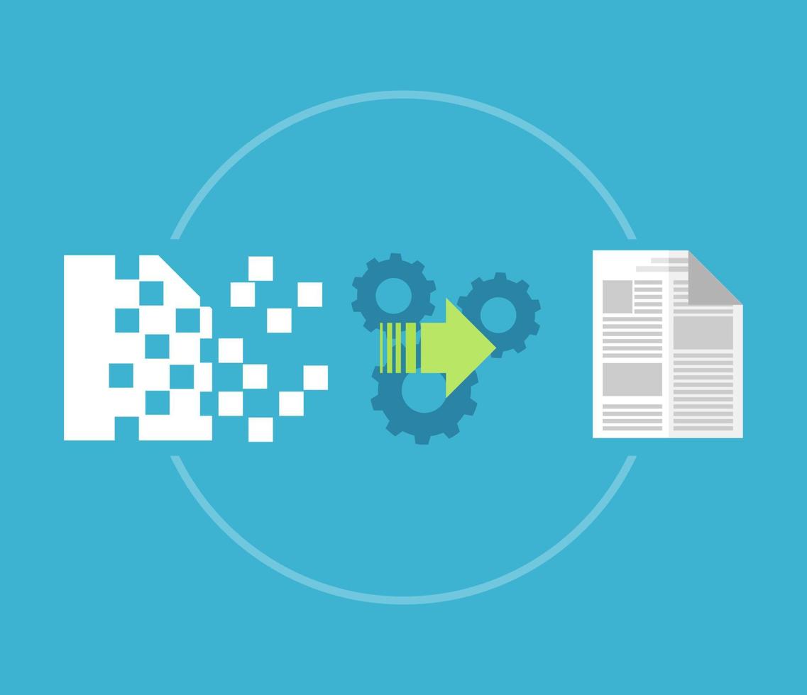 recuperación de datos, restauración, concepto de copia de seguridad. vector