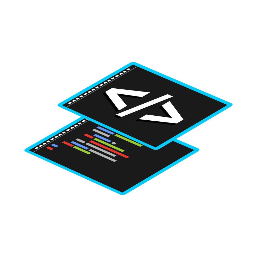 Programming or coding symbol. vector