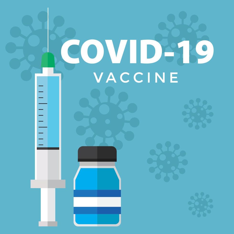 Covid-19 Vaccine Illustration Design vector