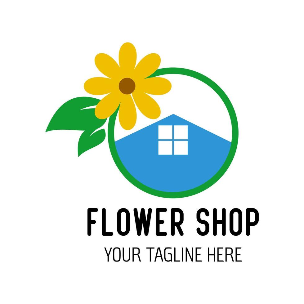 plantilla de logotipo de tienda de flores vector