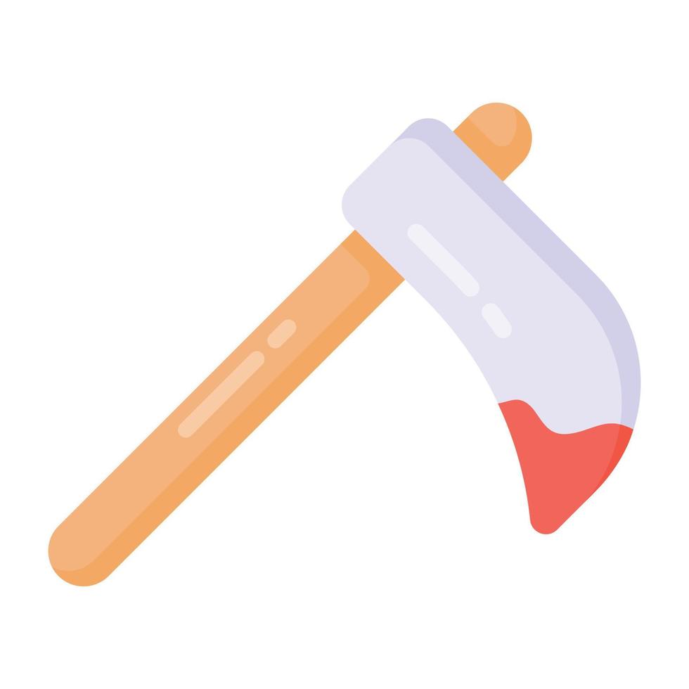 An editable vector style of halloween axe