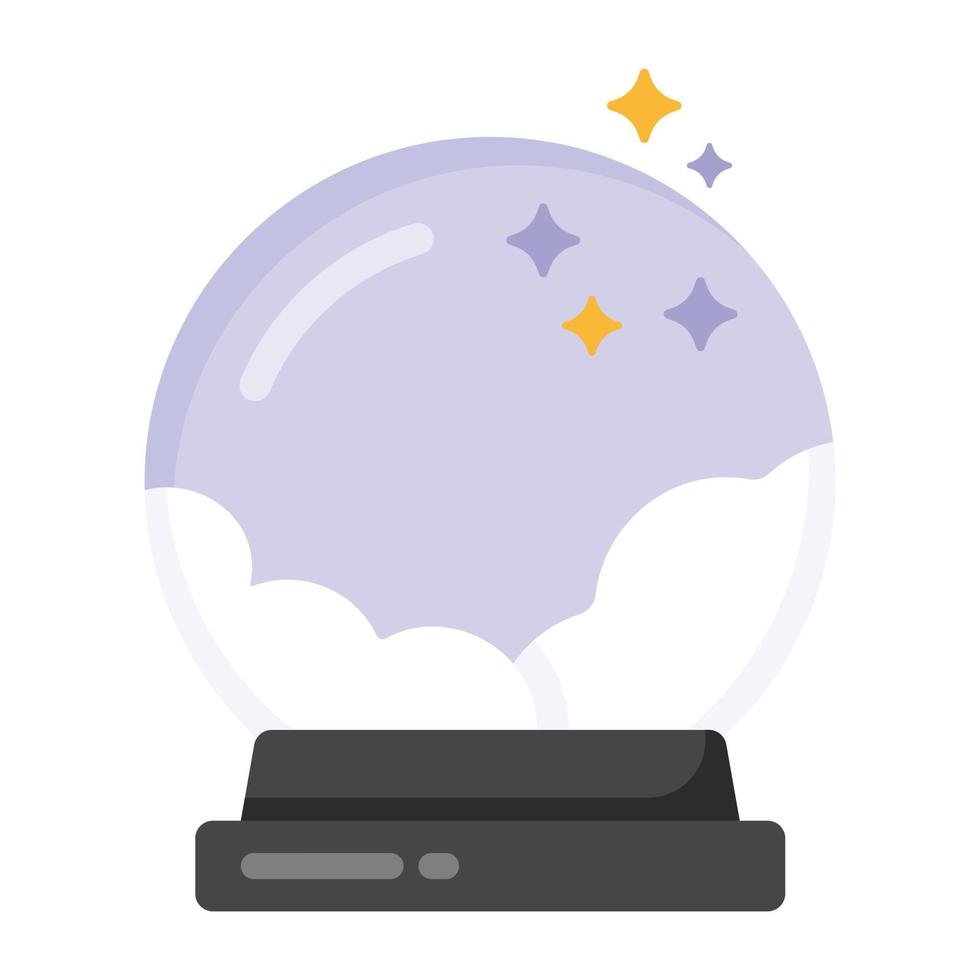 Icon   magic globe in flat icon vector