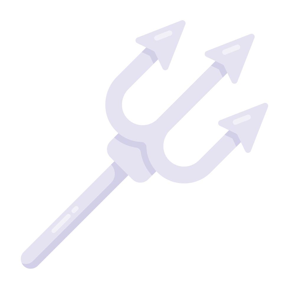 A trident tool, vector design of devil sword