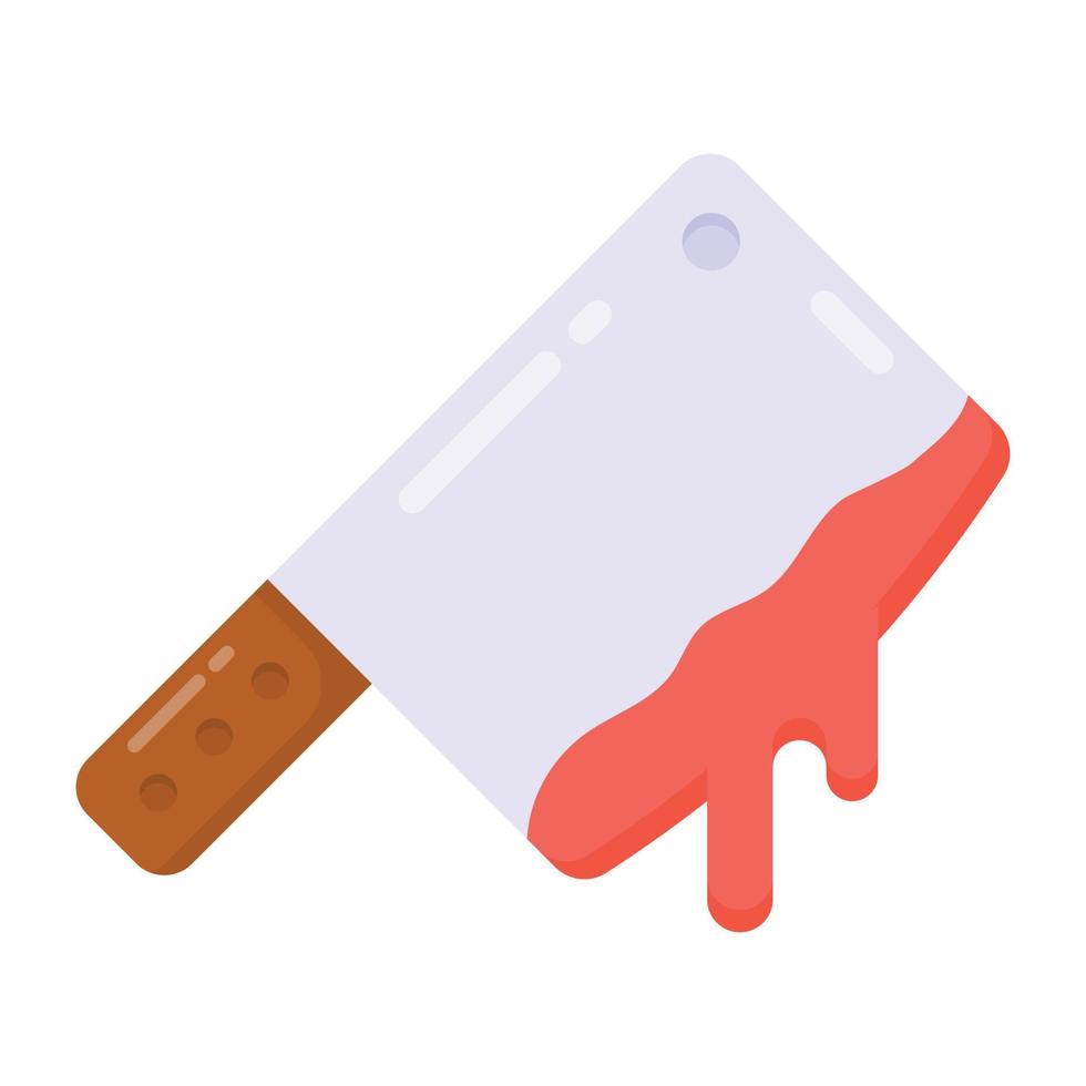 Blood on knife concept of kill icon, editable vector