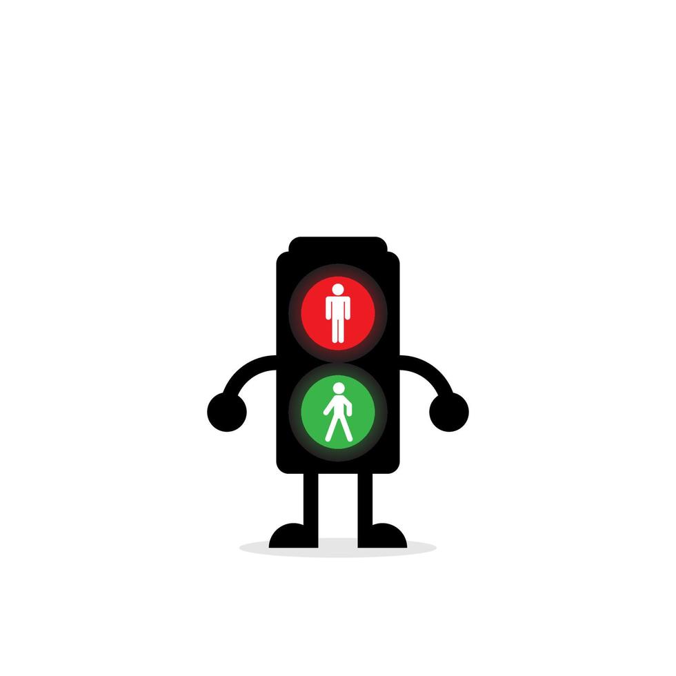 Pedestrian traffic light vector