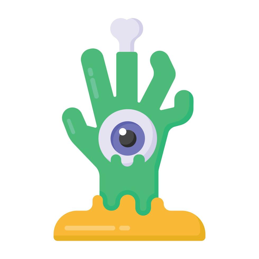 Editable vector style of evil hand, scary hand