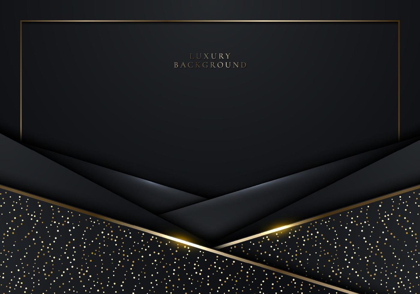 3D modern luxury banner template design black stripes vector