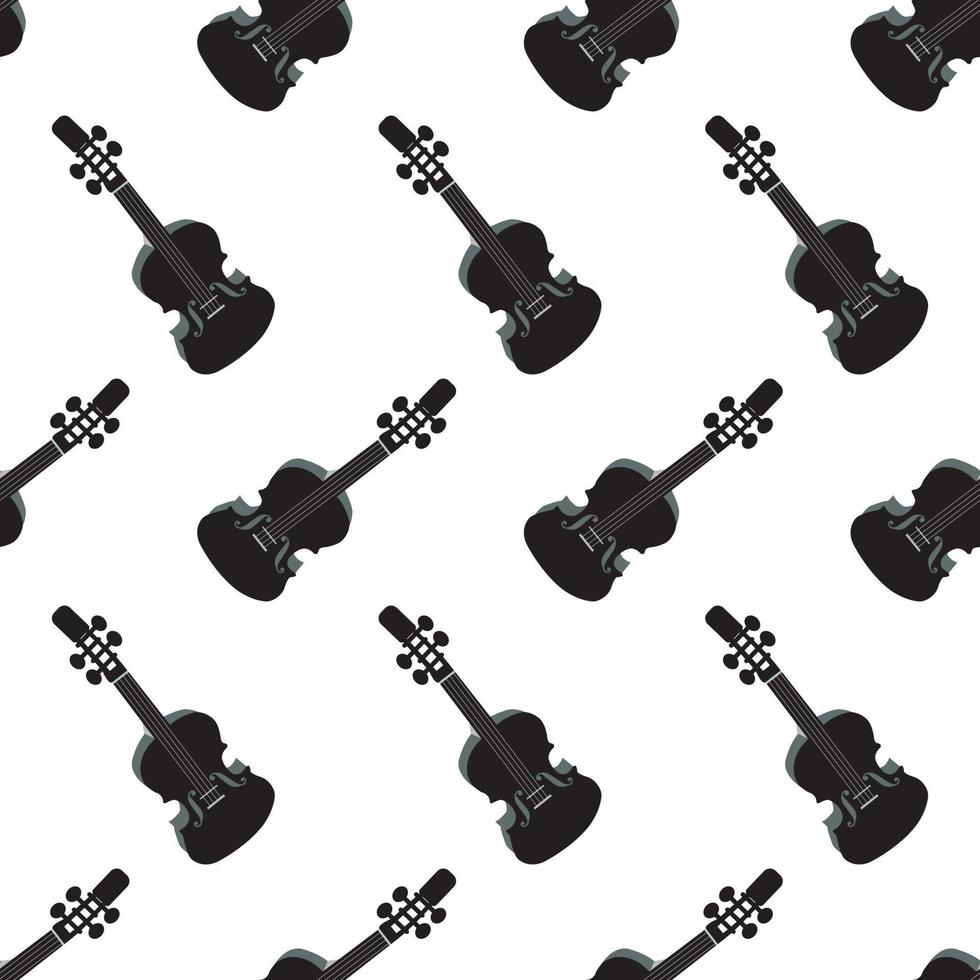 violin seamless pattern background vector