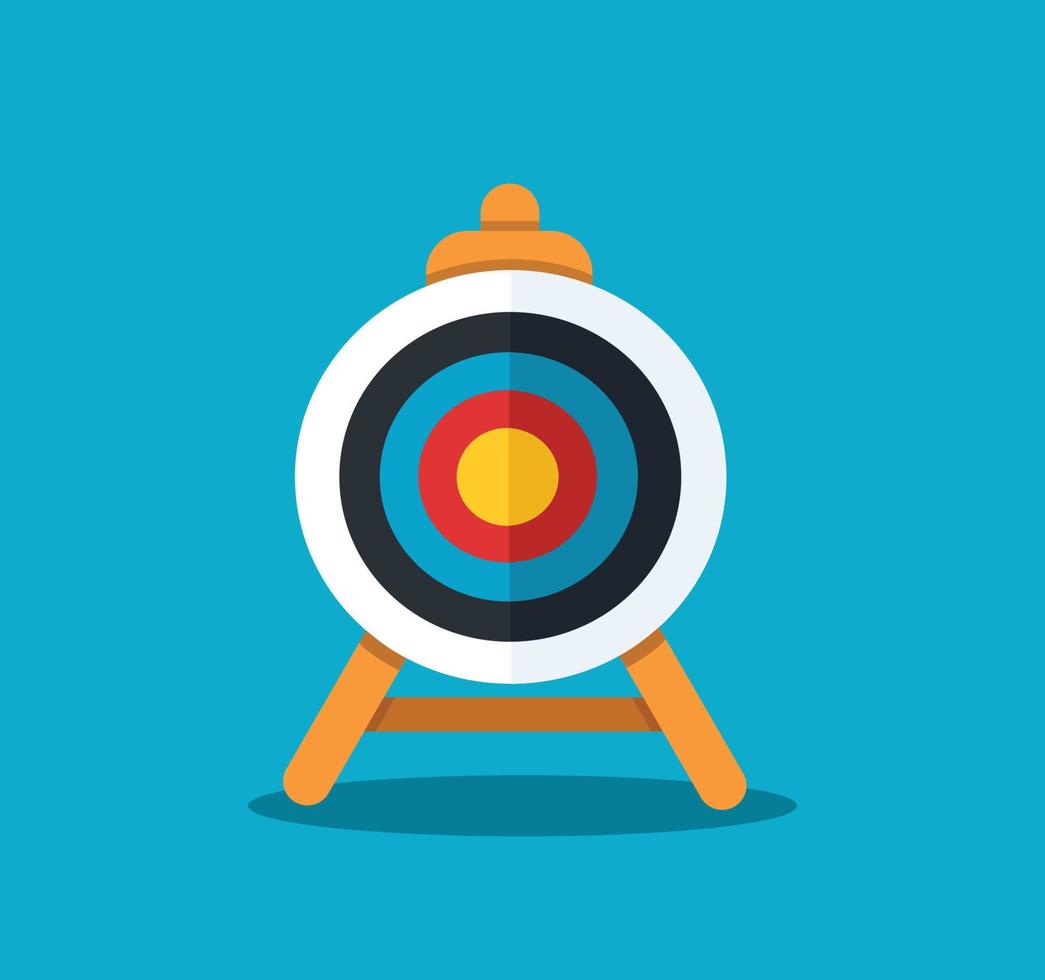 Archery target. Goal achieve concept vector