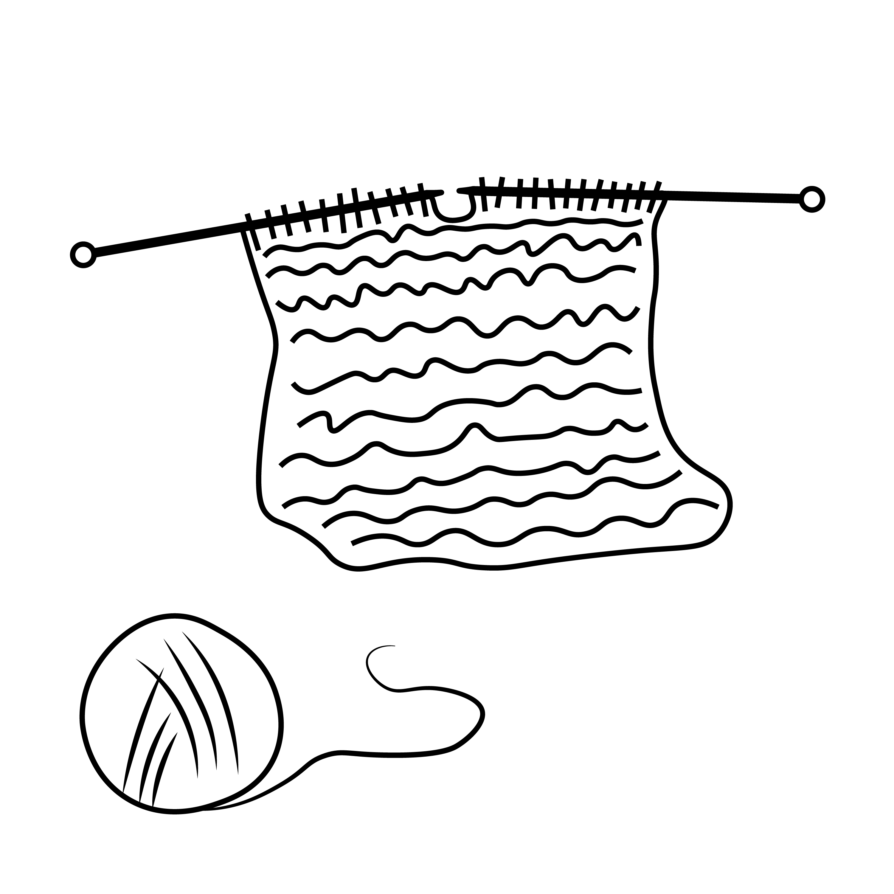 knitting, knitting needles, of thread icons. Doodle illustration for printing, greeting cards, stickers, textile and seasonal design. Isolated on white background. 5862550 Vector Art at Vecteezy