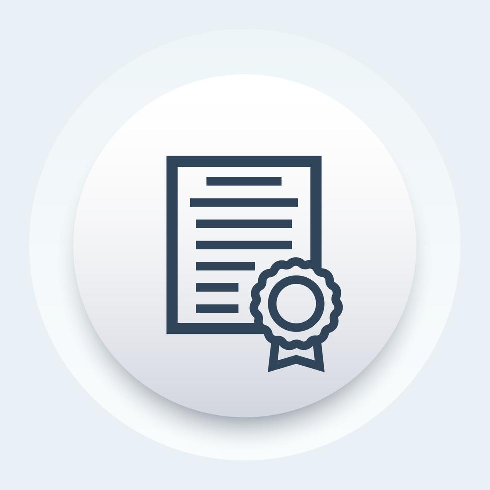 certificate, diploma vector icon