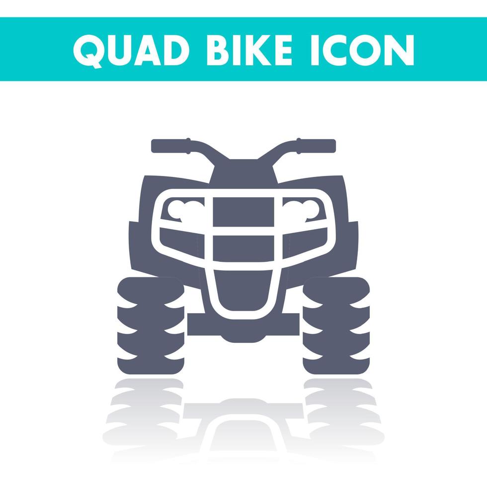 icono de quad, vehículo todo terreno, atv, ilustración de vector de quadricycle