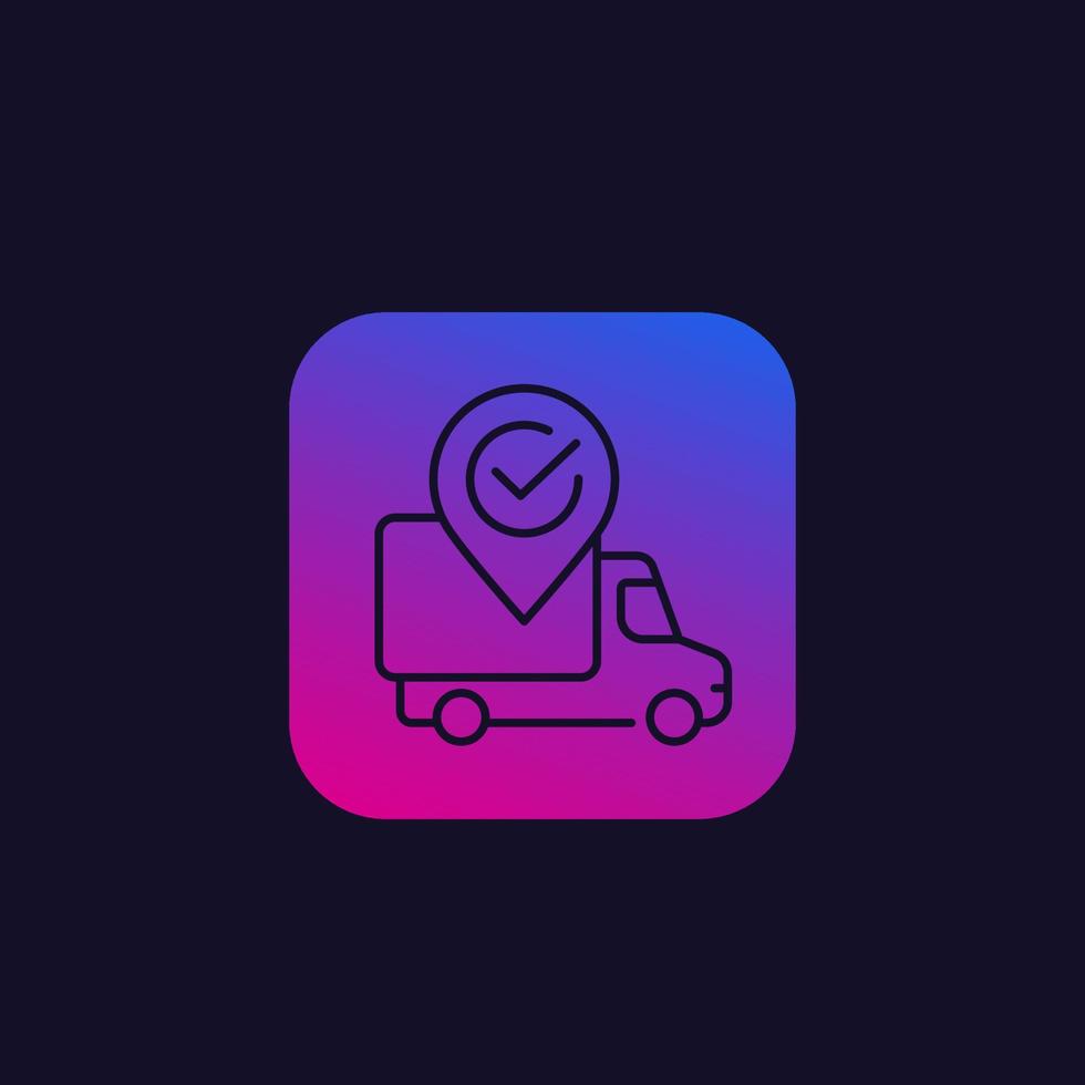 shipping, delivery line icon, vector