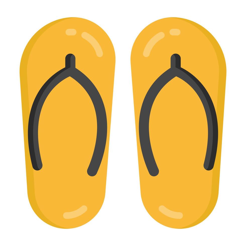 Flip flops flat design icon, foot accessory 5862682 Vector Art at Vecteezy