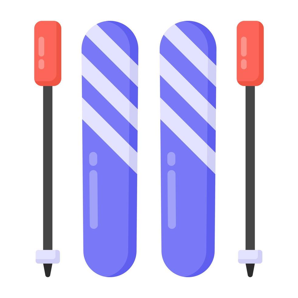 A flat icon of skiing board in editable style vector