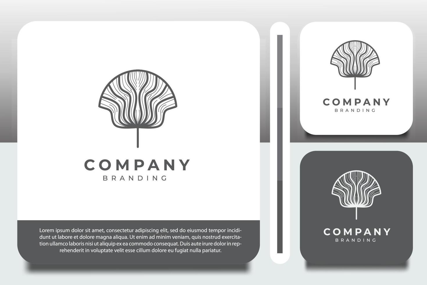 logo design template, with plant icon vector