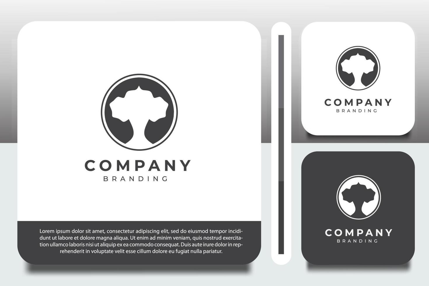 logo design template, with plant icon vector