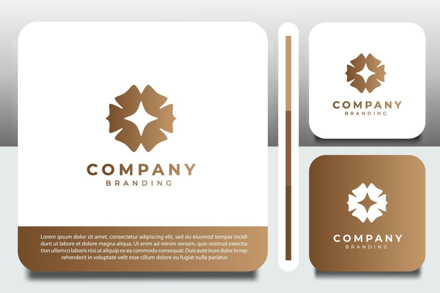 logo design template, with blooming flower petal icon vector