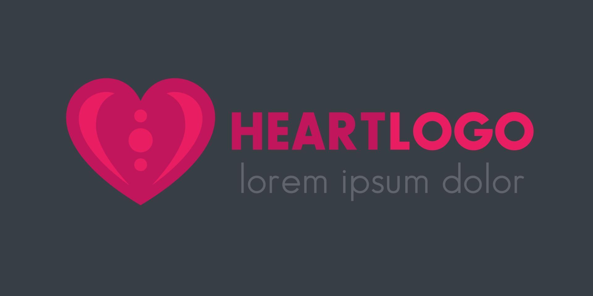 plantilla de diseño del logotipo del corazón, farmacia, medicina, signo de atención médica, ilustración vectorial vector