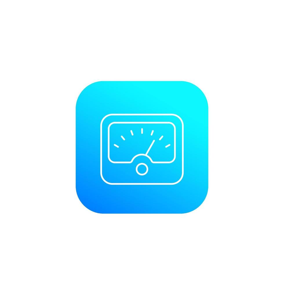 ammeter line icon vector