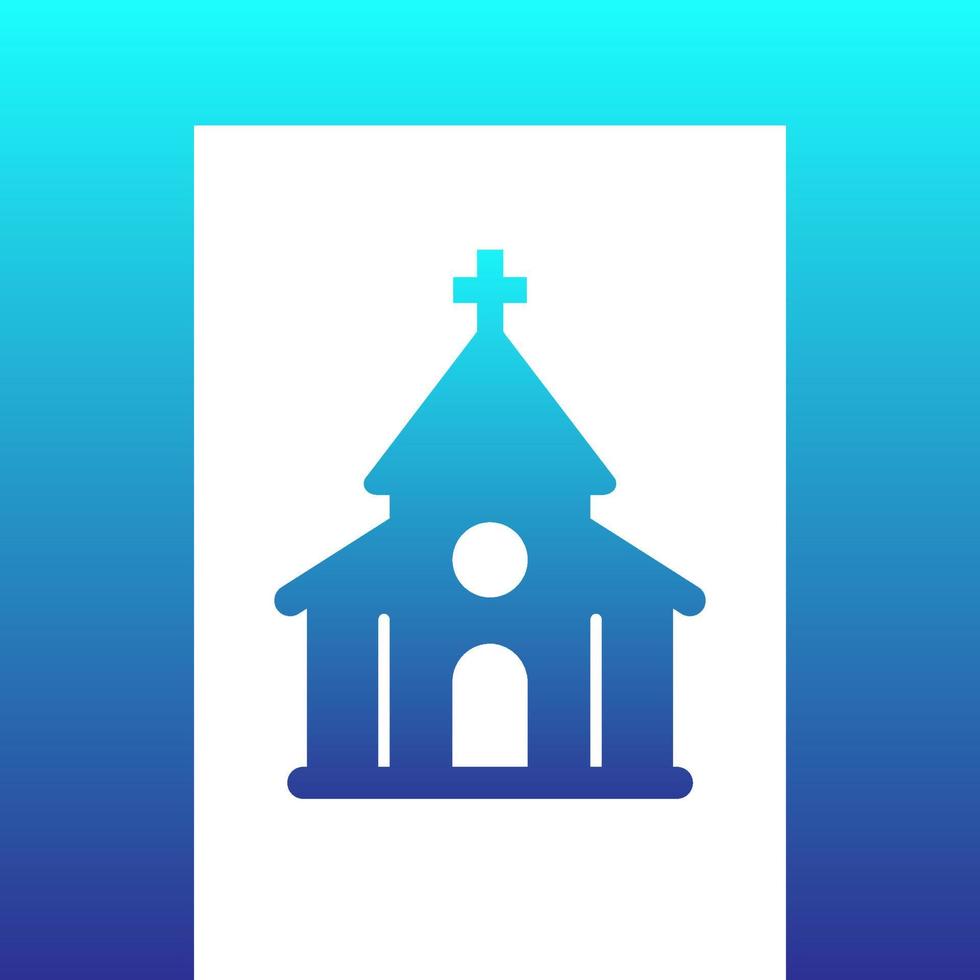 church, catholic temple icon vector