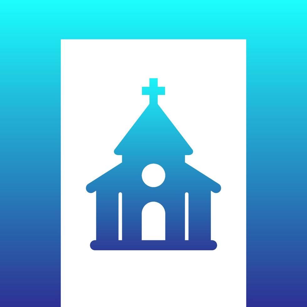 church, catholic temple icon vector