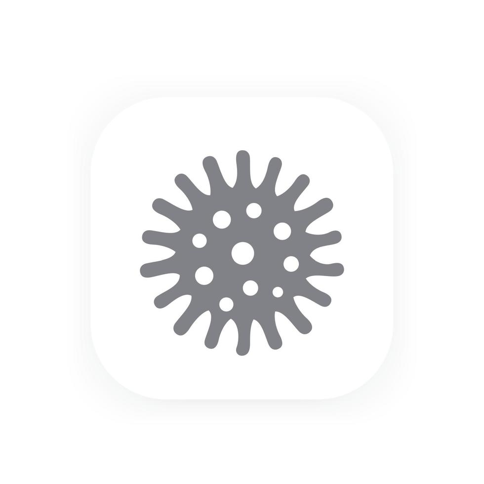 bacteria, microbe icon vector