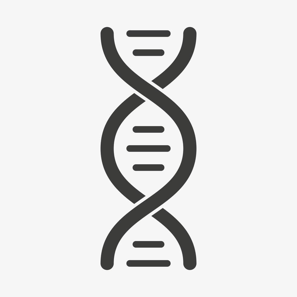 DNA vector icon isolated on white background