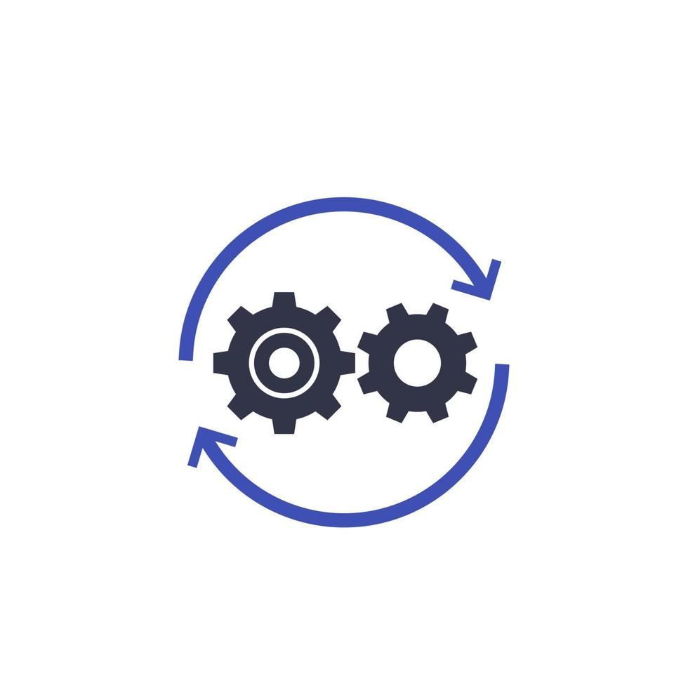 Operations icon with cogwheels vector