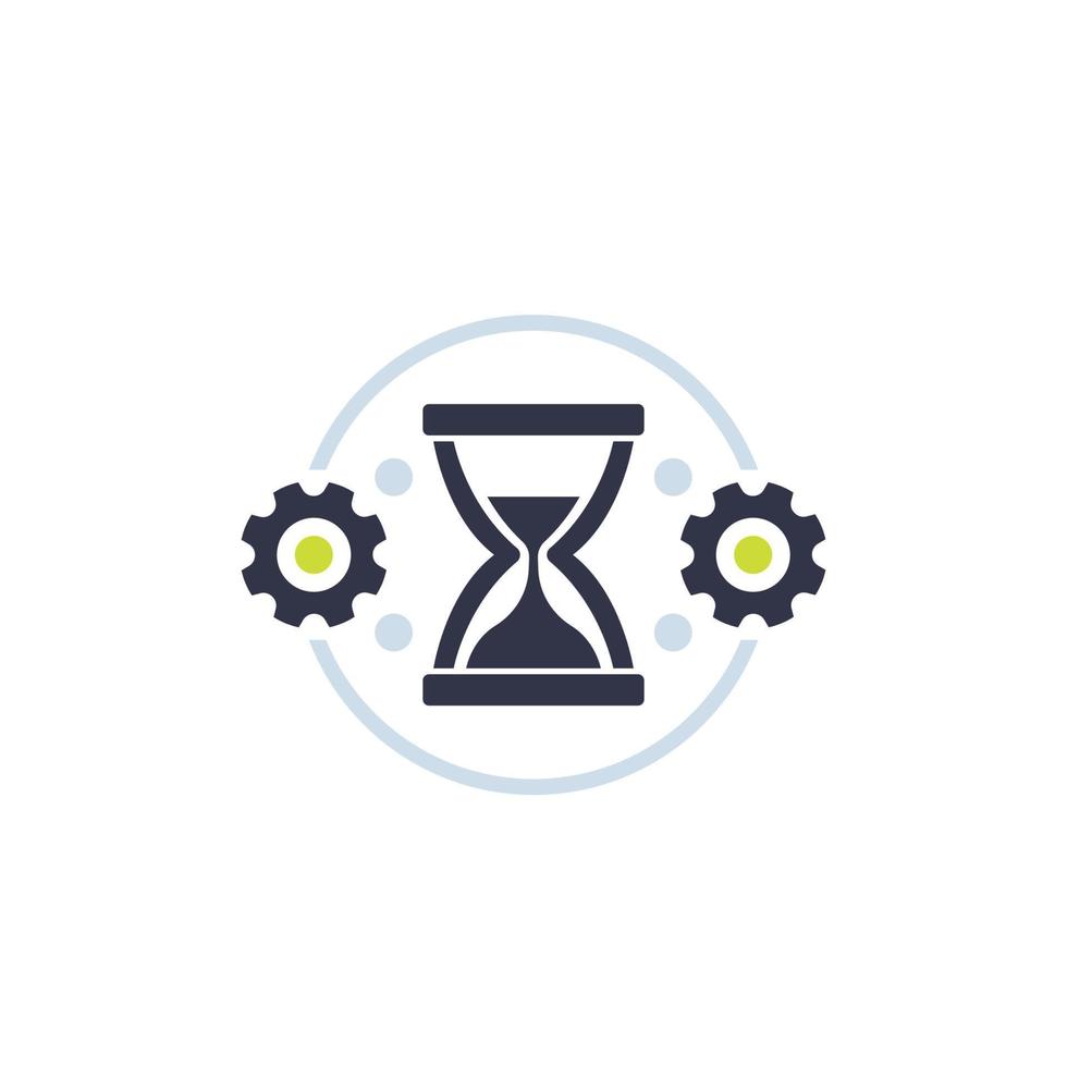 efficiency, time management and productivity, vector icon